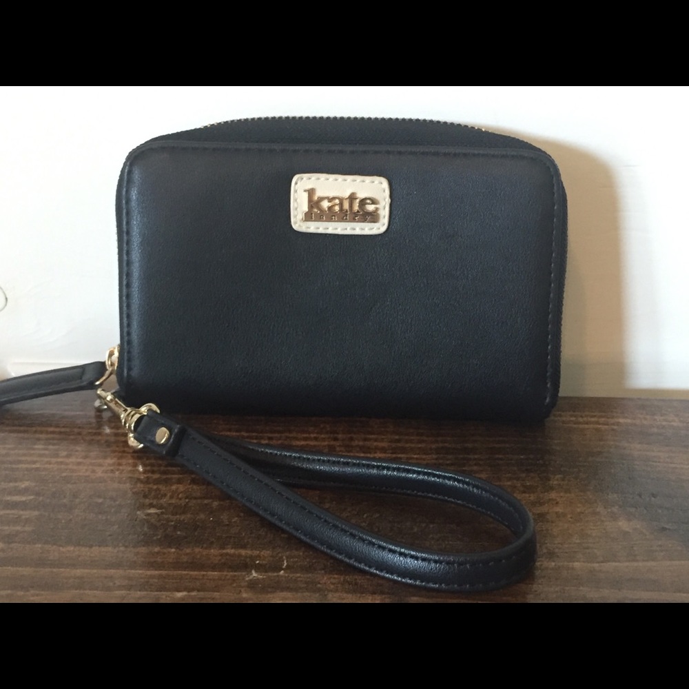 Kate Landry Black Zip Over Wallet/Wristlet